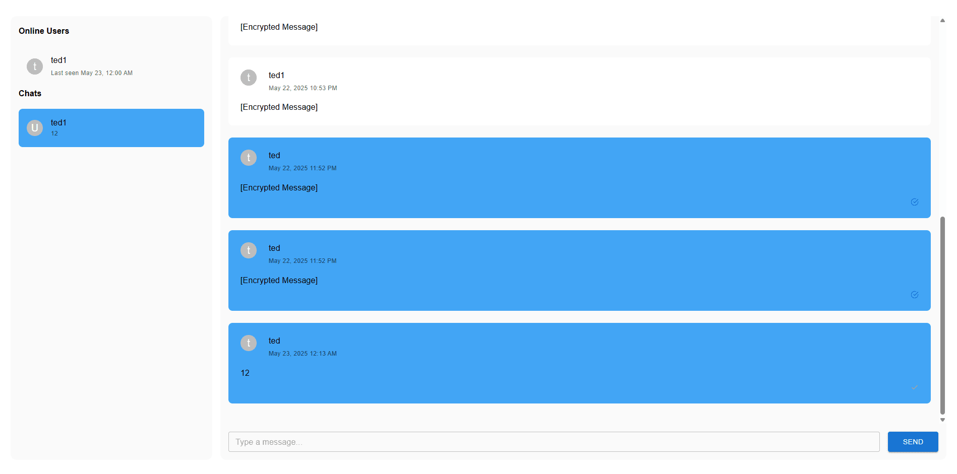 E2EE Chat Application